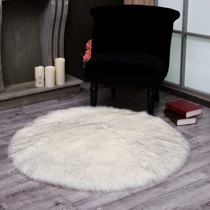 丸いじゅうたん“ABC”型のカーペットふわふわラウンドウールラグシープスキン敷物 71A5AydaQ8L._UF894,1000_QL80_.jpg